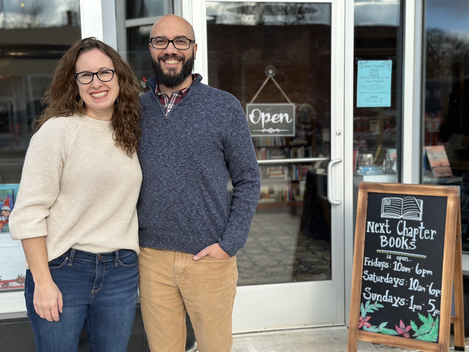  Jay (right) and Sarah Williams in front of Next Chapter Books' storefront on Detroit's East Side