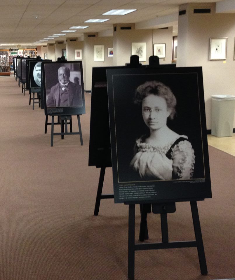 Photo installation on display in exhibit.