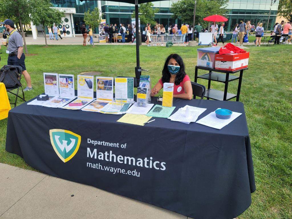 Senior Lecturer Dr. Jyostna Diwadkar is ready to talk to students about programs our department offers.
