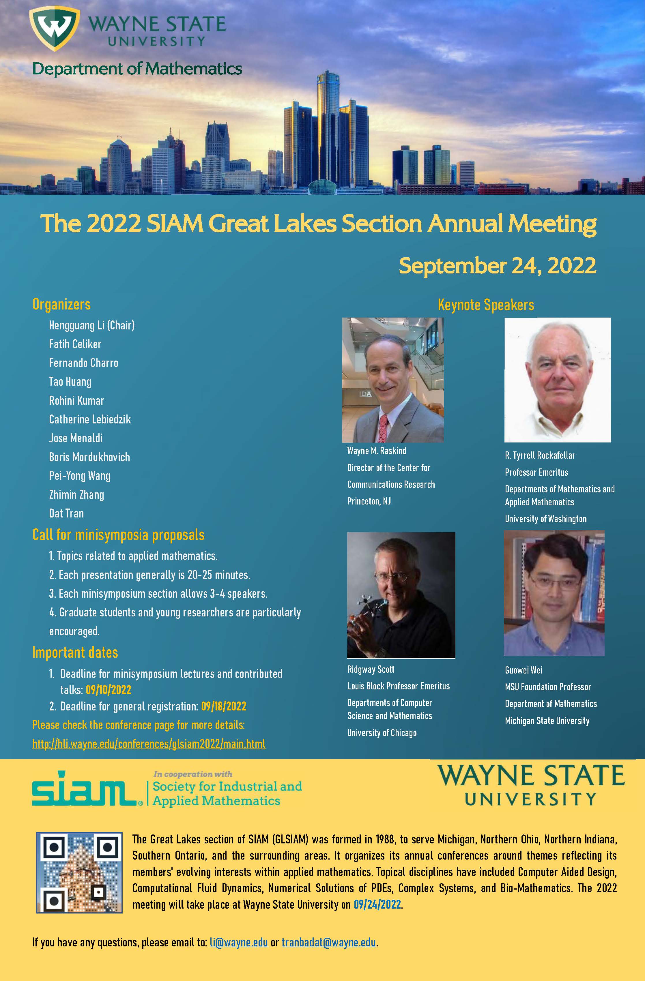 2022 SIAM Great Lakes Section Annual Meeting