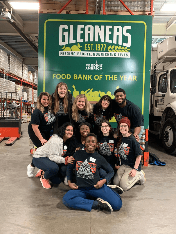  Freedom Players at Gleaners Food Bank in 2019