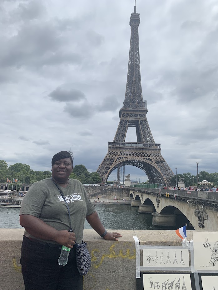 Wayne State student Toycia Collins in Paris