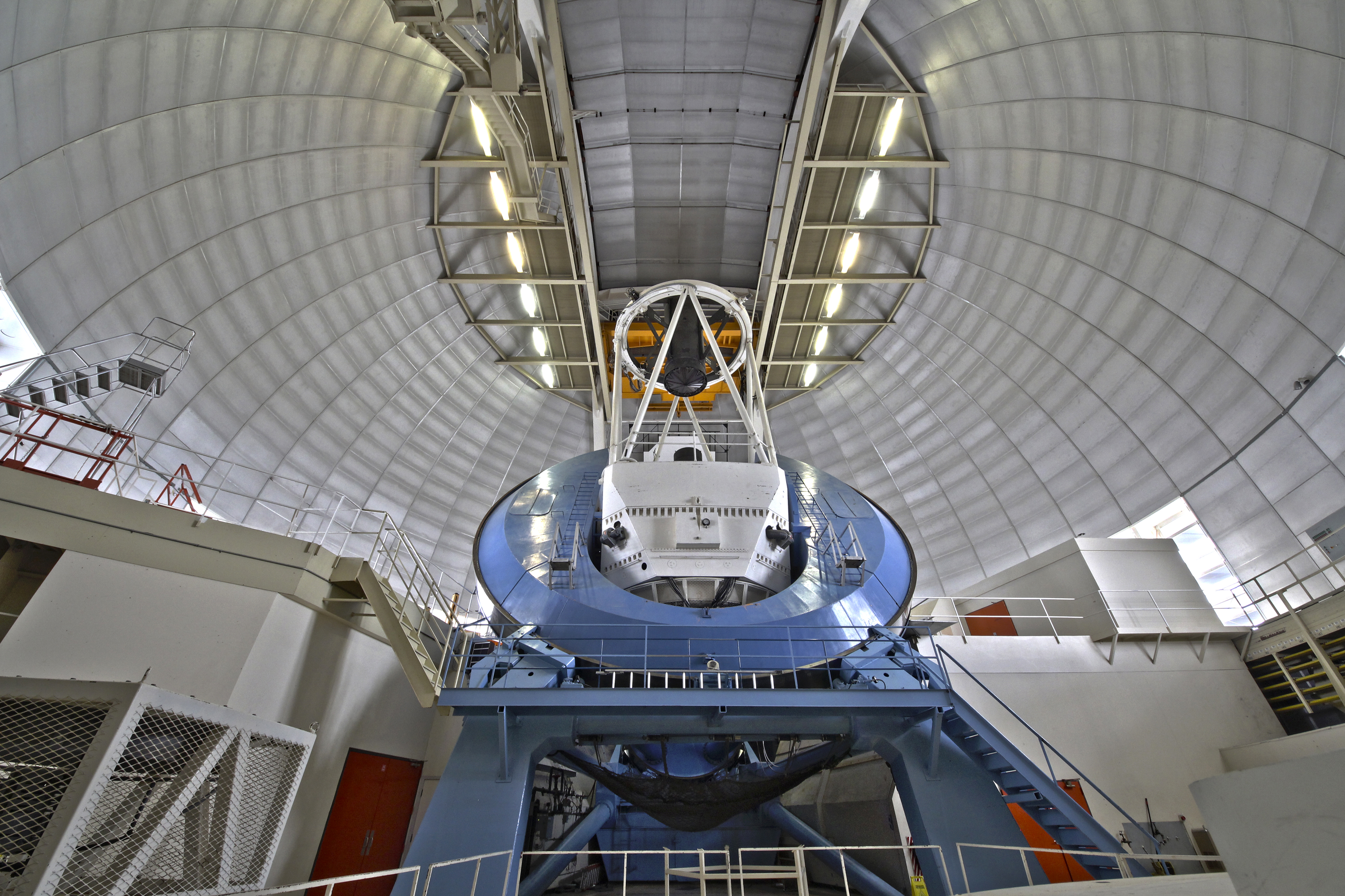 The Mayall Telescope, which hosts the DESI instrument, at the Kitt Peak Observatory