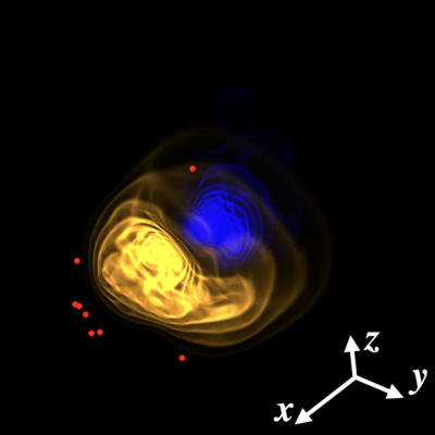 Excited energy profile induced by a jet passing through the quark-gluon plasma fluid